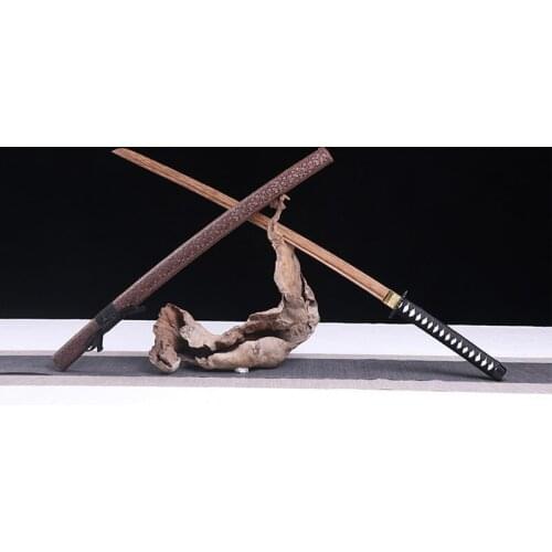 102cm Iaido Katana Tatsu Yamashiro Wooden Sword Props Wenge Wrapped Solid Wood Scabbard Alloy Fittings