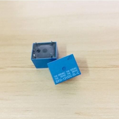 20pcs /lot SRD-12VDC-SL-C PCB Type 12V DC SONGLE Power Relay