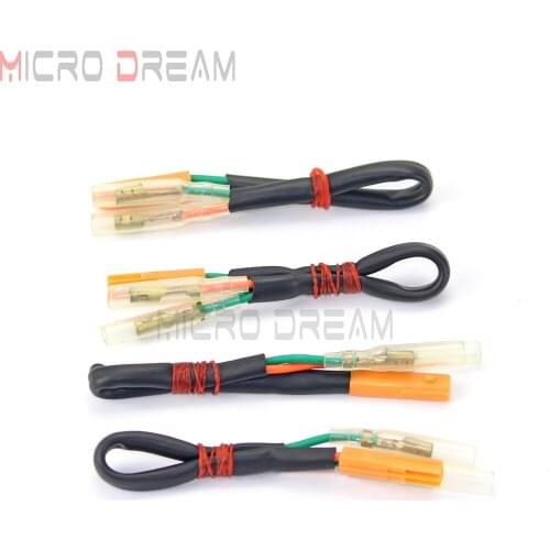 4pcs Turn Signal Indicators Wire Adapter Plugs for Honda CBR600RR VTX1800 VT1300 VT750 Shadow Aero VTR250 NC700 CB 500 X CB1100