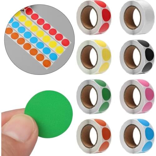 500Pcs/Roll Chroma Label Color Code Dot Stickers 1 Inch Labels Scrapbooking For Gift Packaging Home Decor Stationery Stickers