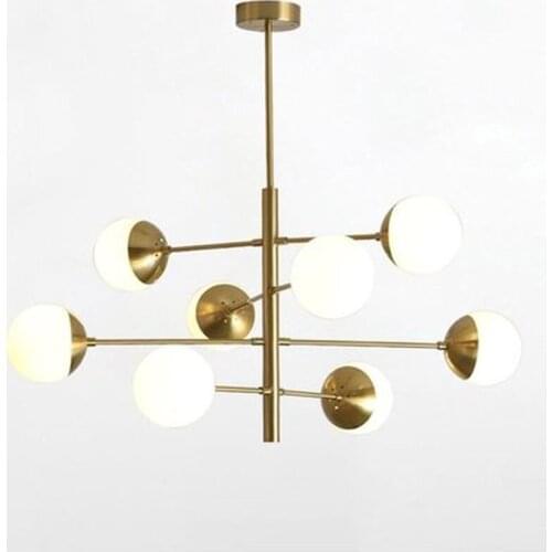 8/10/12 Heads Postmodern Loft Molecular Pendant Light Art Creative Designer Glass Ball Villa Hotel Hall Led Hanging Lights