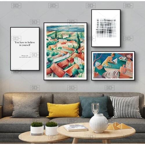 Abstract Architecture Still Life Landscape Canvas Painting Believe In Yourself Quotes Art Prints Picture Nordic Wall Art Poster