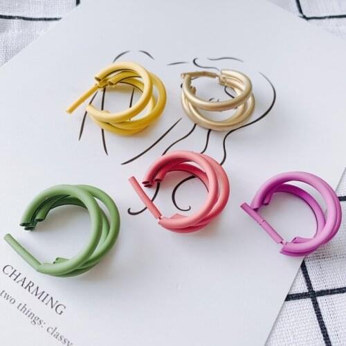DIY accessories wholesale 2021 new thin colored candy macaroon simple small fresh earrings