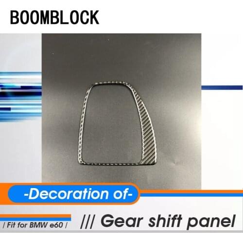 Car Styling 3D Carbon Fiber Stickers For BMW E60 5 Series Center Console Gears Shift Knob Panel Frame Rings Covers M Accessories