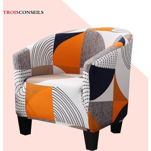 Velvet Single Seat Sofa Cover Leisure Club Chair Cover for Armchairs Stretch Removable Couch Cover for Bar Counter Living Room