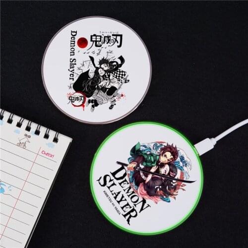Cartoon Demon Slayer Kimetsu No Yaiba Anime Wireless Charger Pad for Iphone/Airpods Charging Charger FOR Samsung Huawei XIAOMI