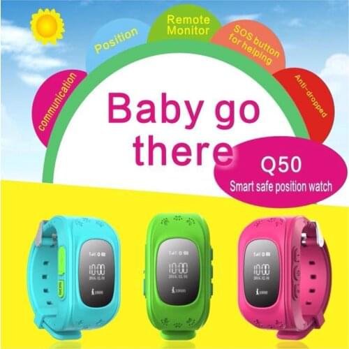 Kids GPS Tracker Watch Q50 Tracking Smart Watch GPS Security With SIM Card Slot SOS