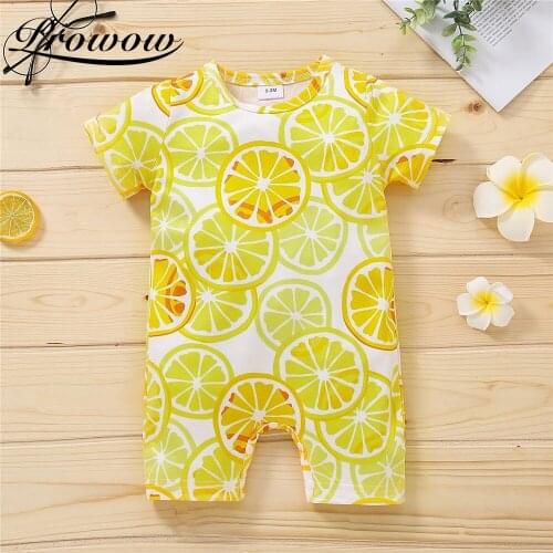 Prowow Summer Fruits Babys Rompers Casual Kids Sleepwear For Newborns Jumpsuit Cute Baby Girl Clothing Soft Childrens Overalls