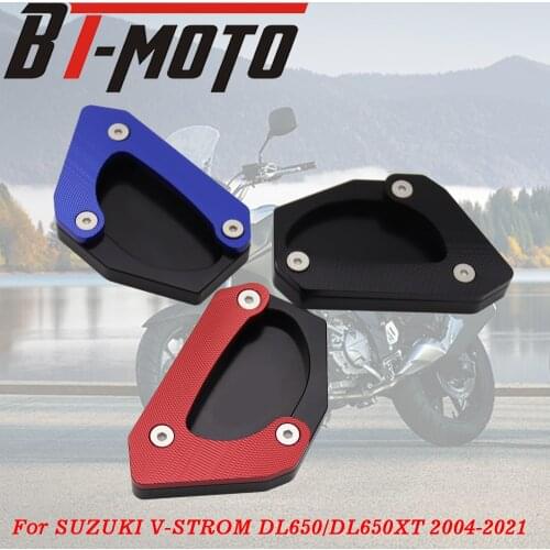 For SUZUKI V-STROM DL650 DL650XT DL 650 2004-2021 The New Side Bracket Extension Plate Motorcycle Kickstand Foot Stand Amplifier