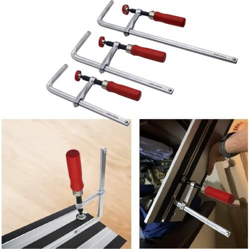F Clamps Woodworking Power Tool Accessory Rails F Clip Red Non-slipping Clutch Style Type H+ Metal HT2021006-160mm Tools