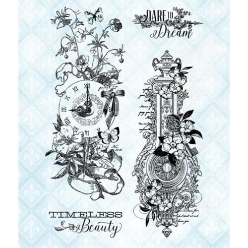 Background Clear Stamp for Scrapbooking Transparent Silicone Rubber DIY Photo Album Decor 0532