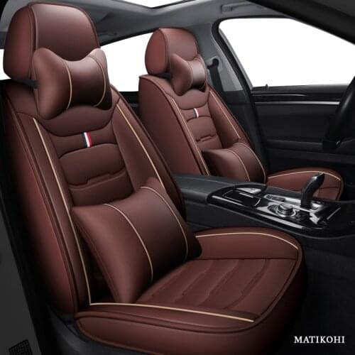 MATIKOHI leather car seat cover For peugeot 308 508 3008 kia soul ceed nissan leaf toyota vitz car styling auto accessories