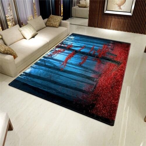 Colorful Fog Forest 3D Carpet Large Rug For Living Room Natural Landscape Carpet Hallway Mat Doormat Floor Mat For Kitchen Room