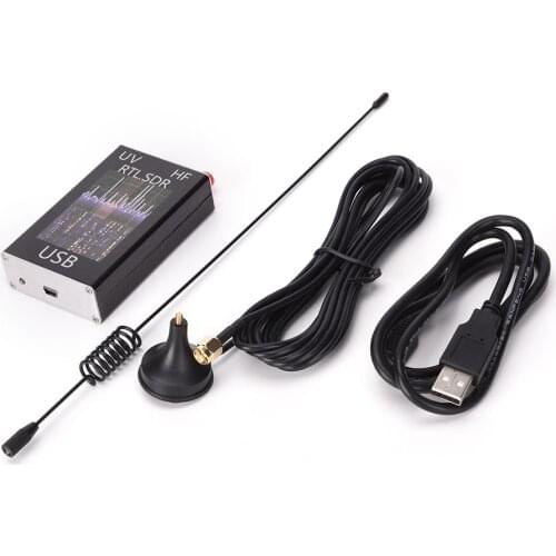 Ham Radio Receiver 100KHz-1.7GHz Full Band UV HF RTL-SDR USB Tuner Receiver R820T+8232 Ham Radio Software Defined Radio