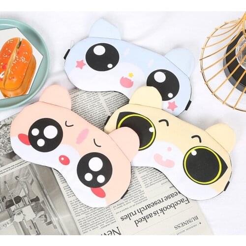 Sleep Mask Cute Cat Eyes Bandage Children Sleeping Night Mask Cotton Snoring Eye Cover For Traveling Women Blindfold Relaxed