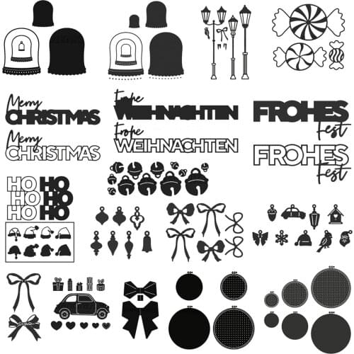 Piggy Craft metal cutting dies cut die mold Christmas crystal ball letters Scrapbook paper craft knife mould blade punch stencil