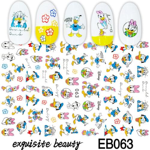 Cartoon Nail Art Sticker Donald Duck Mickey Mouse Decoration Sticker Party Accessories Decorations Cute