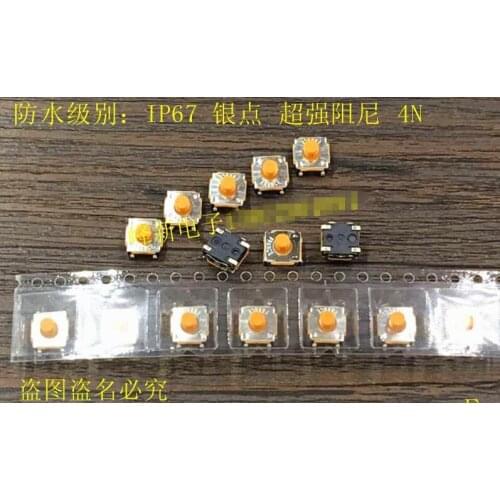 Original new 100% KSC441J 4pin 6*6*5 waterproof and dust-proof silicone touch switch key damping