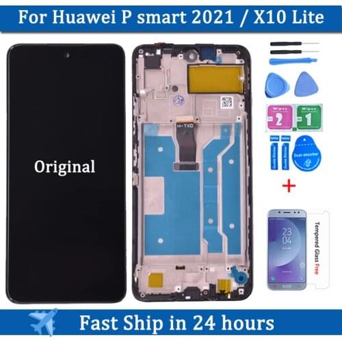 Original For Huawei P Smart 2021 PPA-LX2 LCD Display with Touch Screen Digitizer Assembly For Huawei X10 Lite Y7A LCD Display