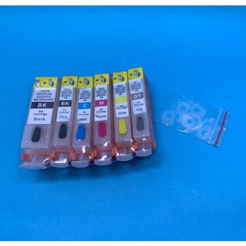 YOTAT 6pcs Refillable ink cartridge PGI-125 CLI-126 for Canon PIXMA MG6110 MG6210 MG8110 MG8210 printer