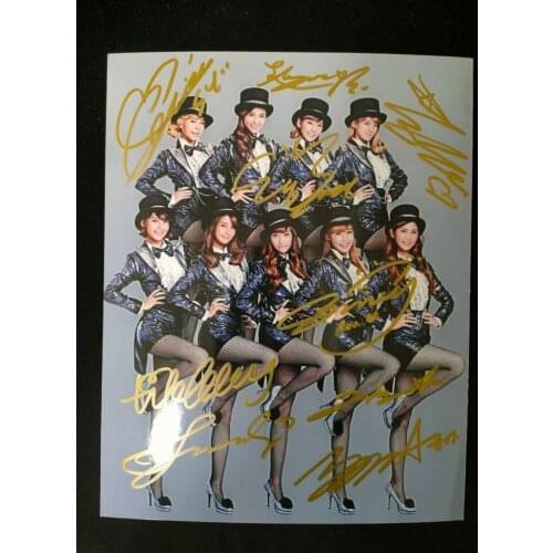 Hand signed SNSD autographed group photo 8*10 K-pop rare 112020