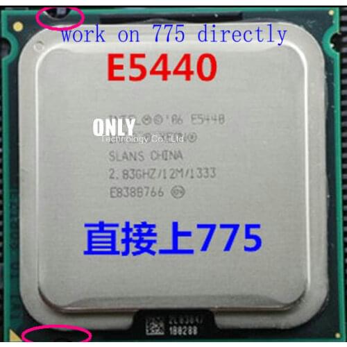 E5440 2.83GHz/12M/1333Mhz/CPU equal to LGA775 Core 2 Quad Q9550 CPU,works on LGA775 mainboard no need adapter
