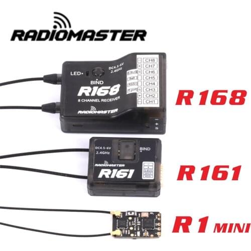Radiomaster R1mini/R161/R168 2.4G 8CH/16CH D8/D16 Mini Receiver for TX16S SE Jumper T18 Frsky X9D X-lite Radio Transmitters