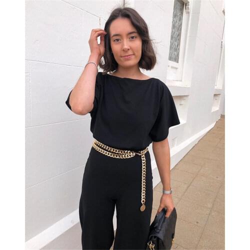 Sexy Women Belts 2021 New Streetwear Metal Chain Decorate Dress Belt Adjustable Rough Whip Chain Women Fashion Design