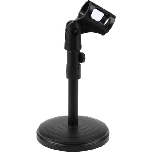 Foldable Desk Table Microphone Stand Computer Mic Tripod Stand Angle Adjustable Folding Holder Mount