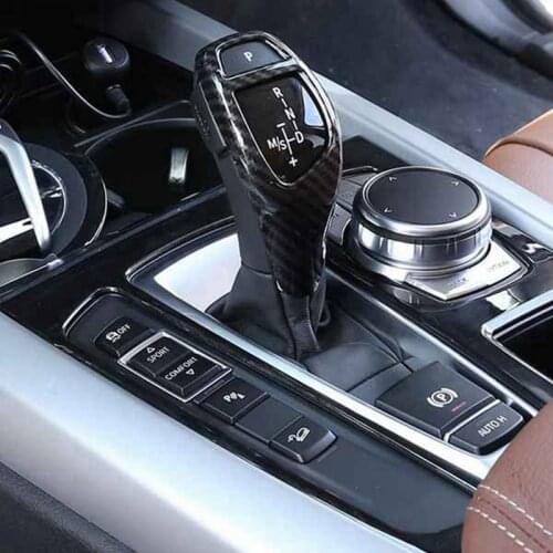 Carbon Fiber Car Gear Shift Knob Cover Trim for-BMW F20 F21 F22 F23 F30 F34 F35 F32 F33 F36 F06 F12 F13 F25 F26 F15 E16