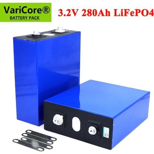 VariCore 3.2V 280Ah lifepo4 battery DIY 12V 24v 280AH Rechargeable battery pack for Electric car RV Solar Energy + Nut