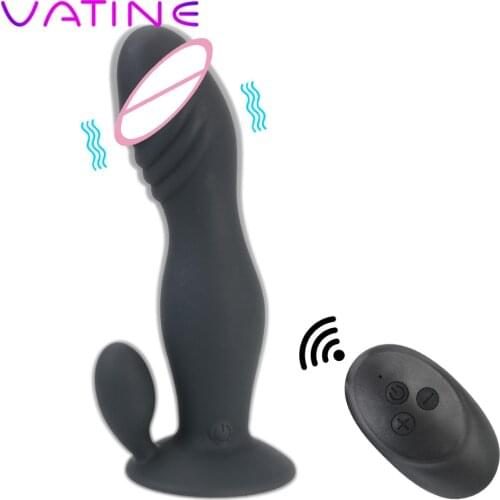 VATINE Sex Toys For Women Men Anal Vibrator Prostate Massager 10 Speeds Wireless Remote Control G-spot Stimulator Butt Plug