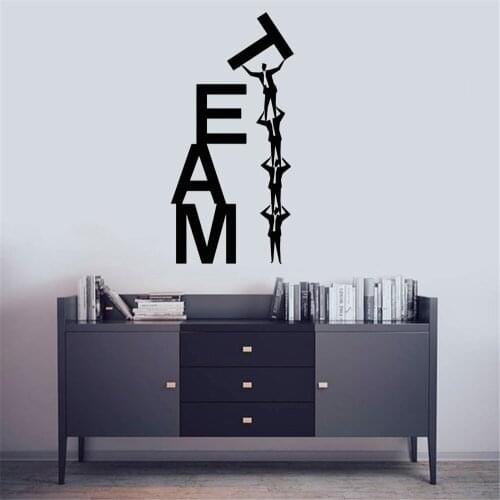 Vinyl Wall Decals Team Work Teamwork Office Sticker Business Office Place Wall Art Fashion Decoration WL633