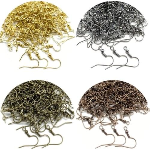 100pcs 17x20mm Earring Findings Earrings Clasps Hooks Fittings DIY Jewelry Making Alloy Hook Drop earrings Accessories