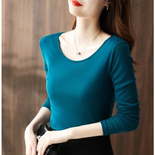 Mesh Fabric Long Sleeve Woman Tshirts Spring/Autumn Office Lady T Shirts Vintage Streetwear Shirts for Women Mujer Camisetas