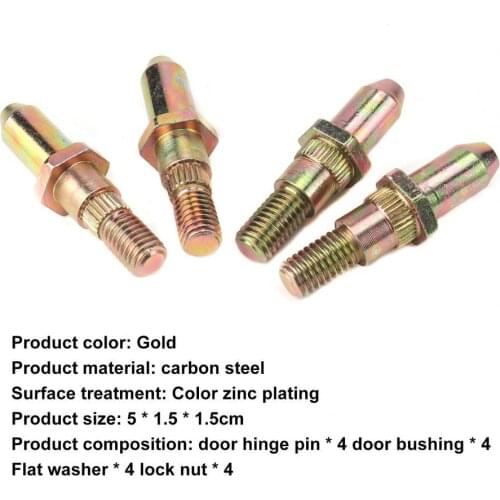 1 Set Hinge Pin Sturdy Door Repair Tool Carbon Steel Car Door Hinge Bushing Kit 12472843 for Chevrolet Avalanche 1500 2002-2006