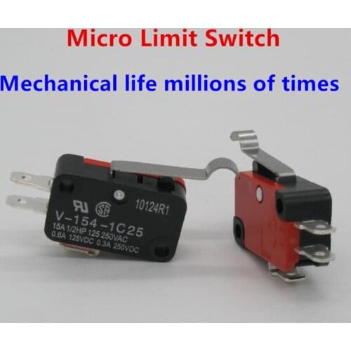10 Pcs V-154-1C25 Momentary Limit Micro Switch SPDT Snap Action Switch
