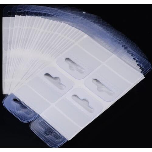 200pcs PVC Slot Hole Adhesive Hang Tabs Tags Hook For Store Retail Display Merchandise Package Box Bag Hangers Peghooks Display