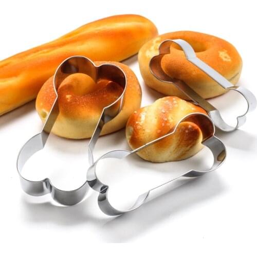 3Pcs/Set Dog bones Cookies Cutter Pastry Biscuit Cake Decorating Mold Mould Tools Fondant Clay Pottery Shape Cuttering Molds