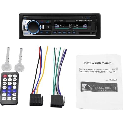 Car Audio Stereo MP3 Player Bluetooth In-Dash Stereo FM AUX Receiver