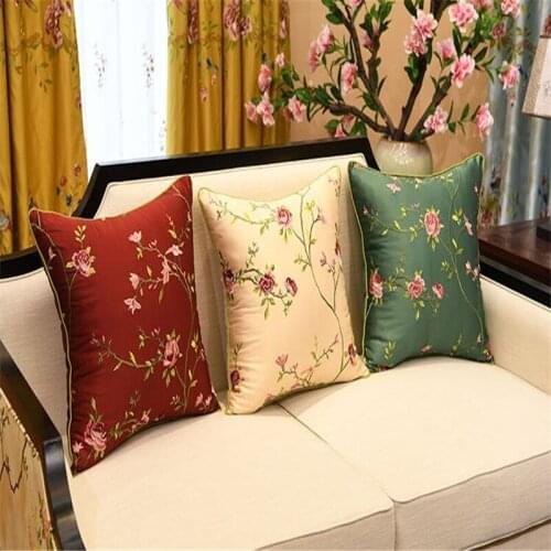 Free Shipping Natrual Classical Lovely Rose Throw Pillow Inner 60x60cm Embroidery Cushion Soft Chair Mat Decora Gift Waist Blost