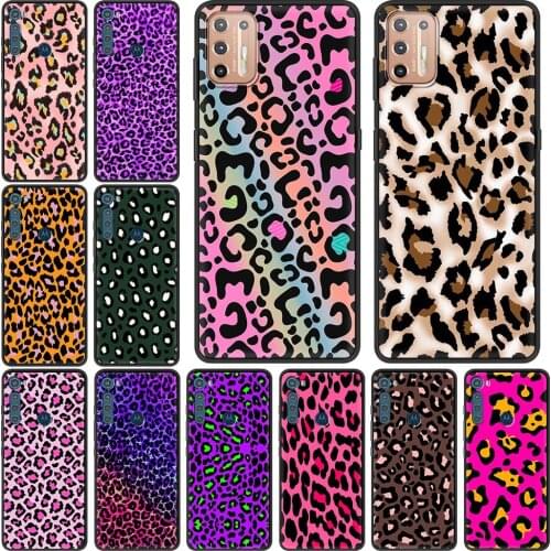 Leopard Pattern Silicone Phone Case For Motorola G9 Play G10 G30 One Fusion G 5G Plus G8 Power Lite E6s Fundas Cover Coque