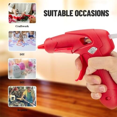 C115001 Cordless Hot Melt Glue Tool USB Rechargeable Battery Glue Tool DIY Kit for Craftwork DIY Repairs 30 PCS Glue Sticks