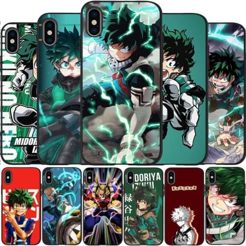 My Hero Boku No Hero Academia Black Silicone Phone Case For IPhone 12 Mini 11 Pro Max XR XS XSMax X 5 5S SE 2020 6 7 8 Plus TPU