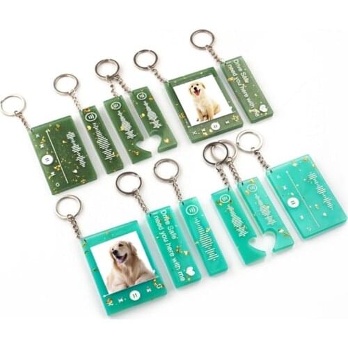 DIY Crafts Jewelry Music Player Epoxy Resin Mold Keychain Pendant Silicone Mould B36D