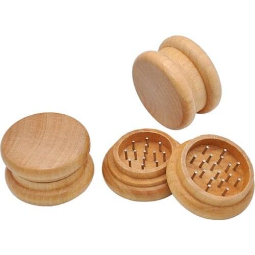 Smoke Accesoires Wood smoke grinder 55mm diameter 2-layer smoke grinder Herb grinder smoke crusher