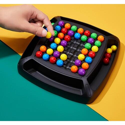 Rainbow Ball Elimination Game Puzzle Magic Chess Game Training Board Colorful Interactive Jigsaw Puzzles Chess Set Party Game