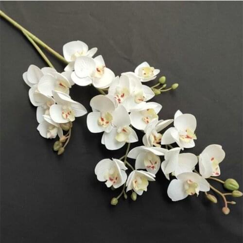 7pcs Fake Latex Butterfly Orchid Simulation 3D Printing Real Touch Phalaenopsis Orchids for Wedding Artificial Flower