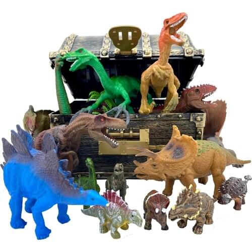Jurassic World 2 Figures Model Pirate Treasure Box Brachiosaurus Plesiosaur Tyrannosaurus Dragon Dinosaur Collection Animal Toys