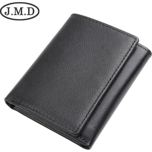New Mens First Layer Cowhide Wallet Short Foldable Wallet RFID Wallet Shielding Wallet Multi-card Slot Photo Holder